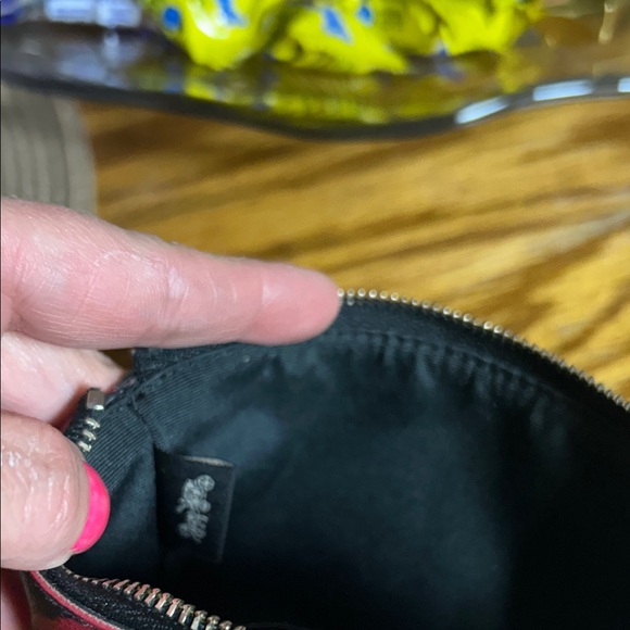 Coach Black and Red Geometric Wristlet - Picture 6 of 6